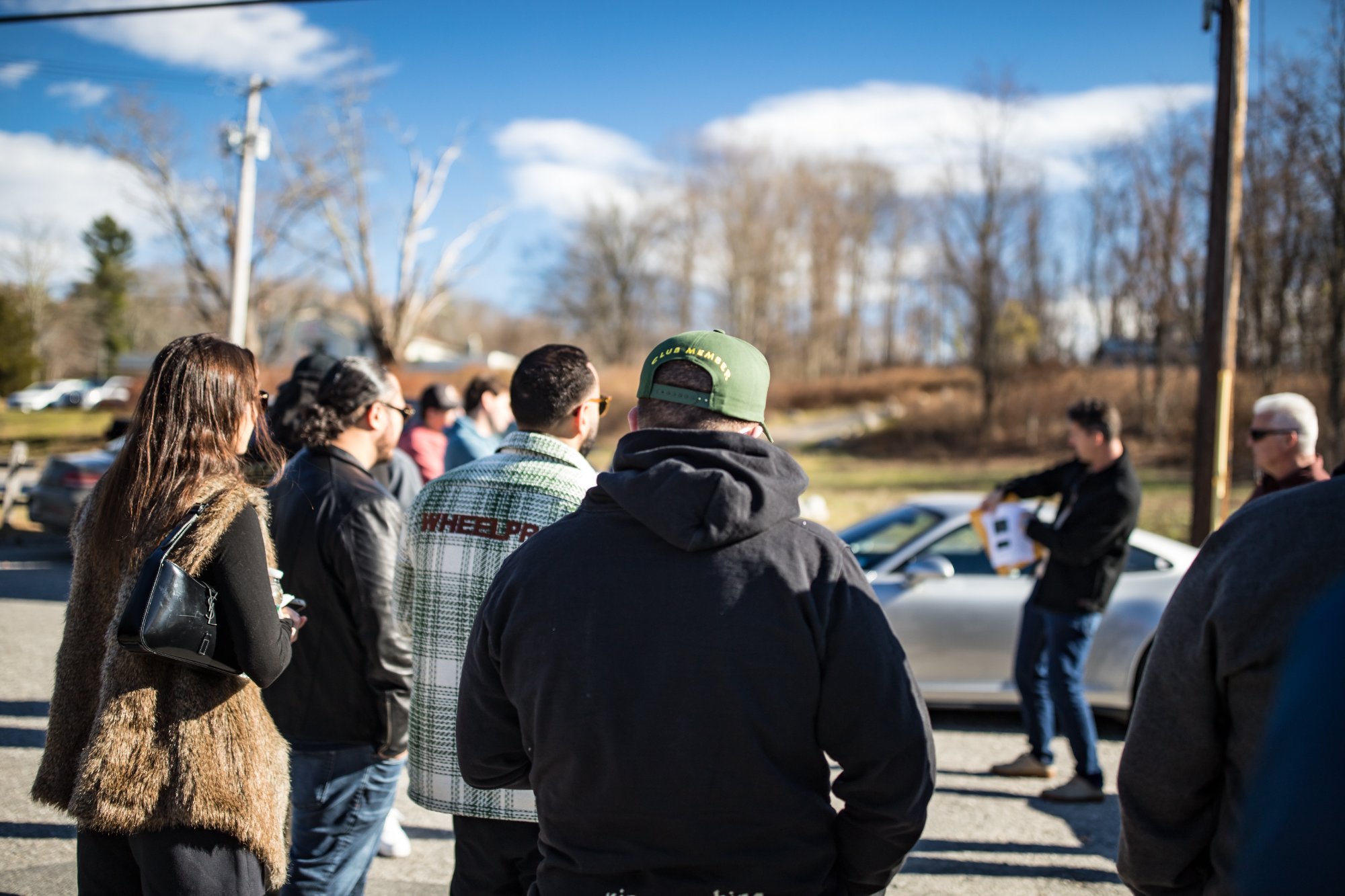 Small group gathered before the drive